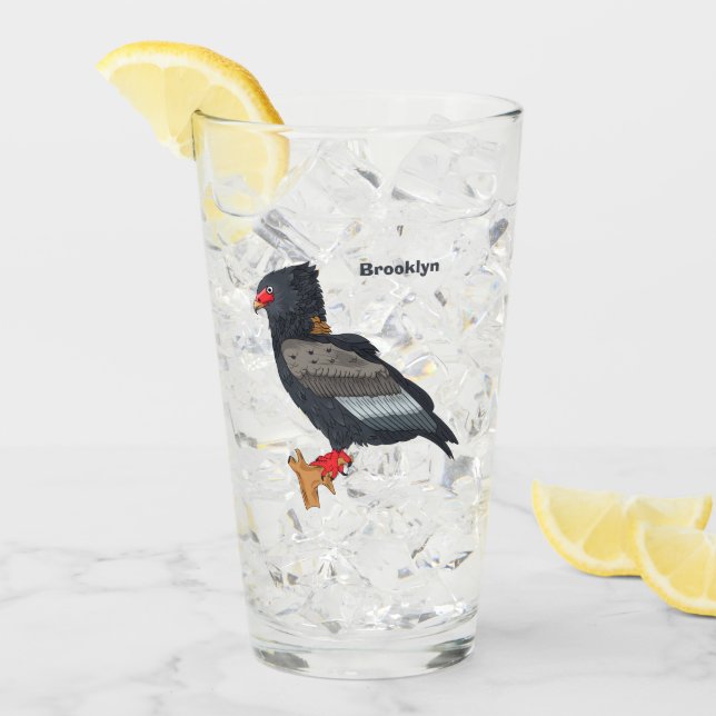 Bateleur Eagle-illustration Glaskopp (Framsida Ice)