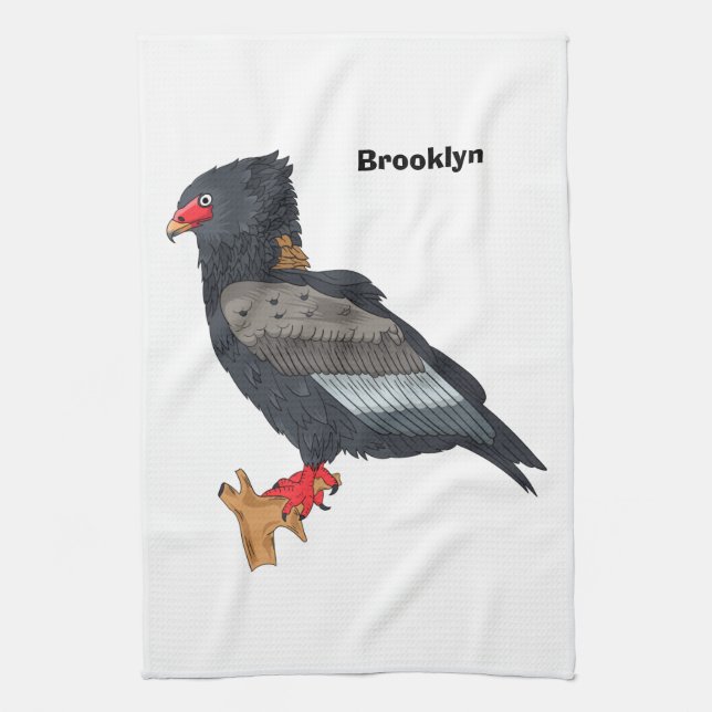 Bateleur Eagle-illustration Kökshandduk (Vertikal)