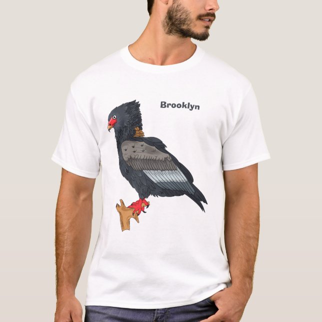 Bateleur Eagle-illustration T Shirt (Framsida)