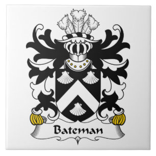 Bateman familjvapensköld kakelplatta
