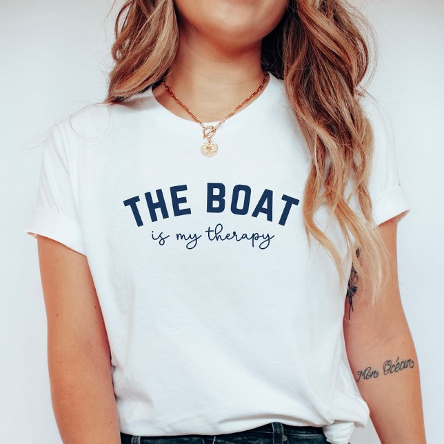Båten är min terapi, nautisk sommar t shirt (Skapare uppladdad)