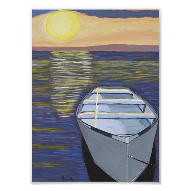 Båten av Shore-fotot Fototryck (Framsidan)