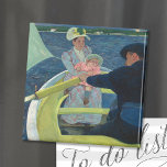 Båten Party | Mary Cassatt Magnet<br><div class="desc">Boating Party (1893-1894) av den amerikanske konstnären Mary Cassatt. Biet i den ursprungliga bran är en oljemålning på arbetsytan. 

Använda verktygen för att lägga till anpassningsbar eller anpassa bilden.</div>