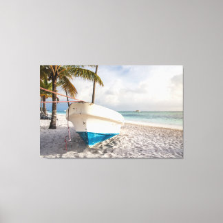 Båten vid Beach Canvastryck