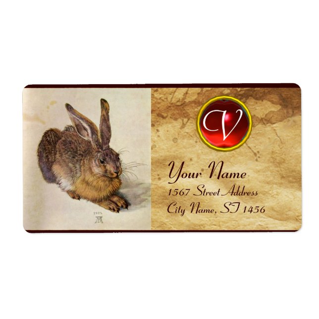 Båten (Young Hare), Monogram Red Ruby Fraktsedel (Framsidan)