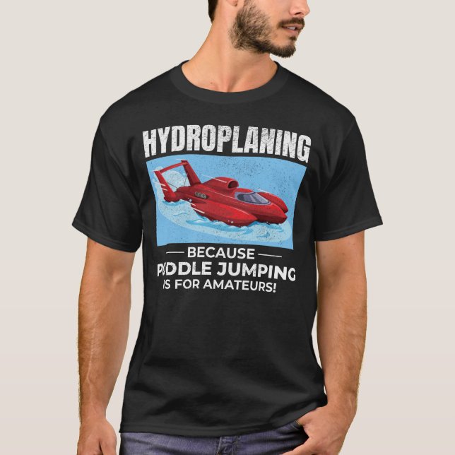 Båtens Tävla Humor Puddle Jumping Funny T Shirt (Framsida)