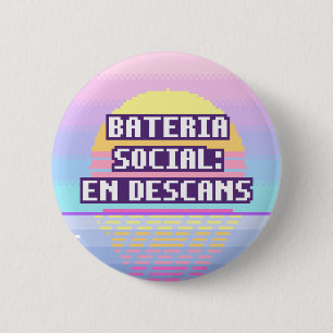 Bateria Social: En Descans Pixel Button Knapp