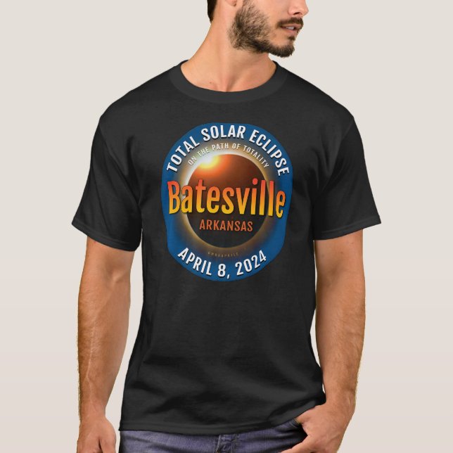 Batesville Arkansas AR Total Solar Eclipse 2024 3 T Shirt (Framsida)