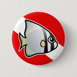 Batfish Dive Flagga Knapp