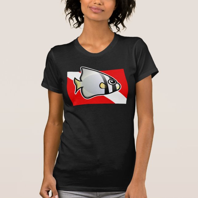 Batfish Dive Flagga Tee Shirt (Framsida)