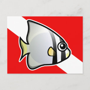 Batfish Dive Flagga Vykort