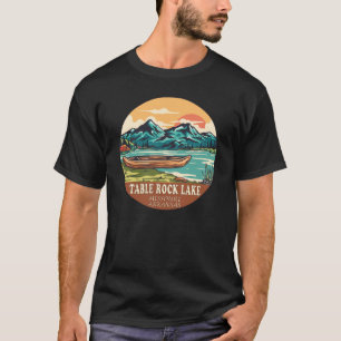 Båtfiskemblem bord Sten Sjö T Shirt