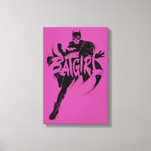 Batgirl Bläck Brush Namn Canvastryck