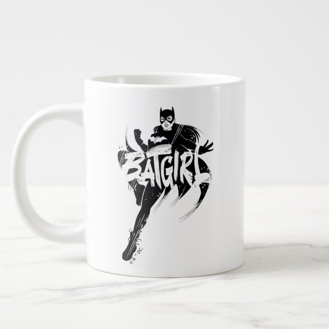 Batgirl Bläck Brush Namn Jumbo Mugg (Vänster)