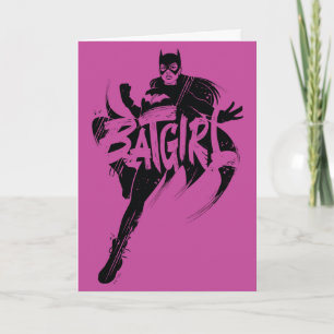 Batgirl Bläck Brush Namn Kort