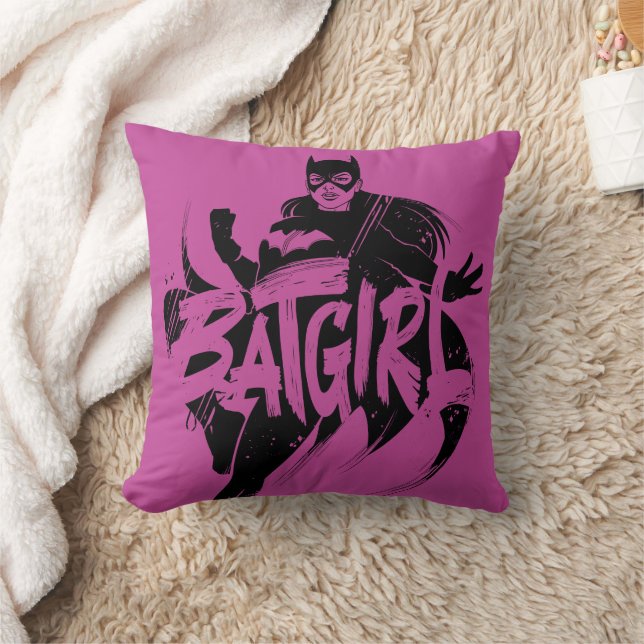 Batgirl Bläck Brush Namn Kudde (Filt)