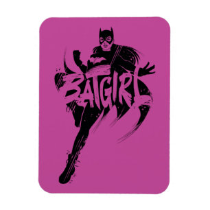 Batgirl Bläck Brush Namn Magnet