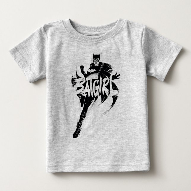 Batgirl Bläck Brush Namn T Shirt (Framsida)