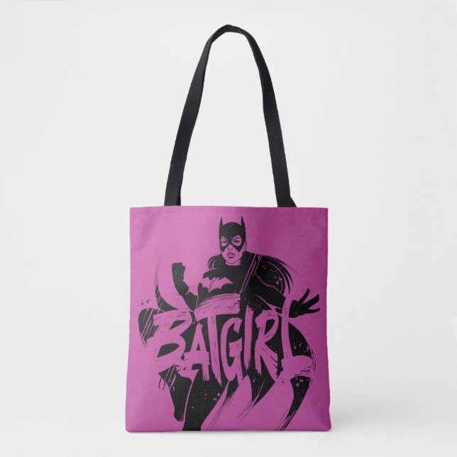 Batgirl Bläck Brush Namn Tygkasse (Framsida)