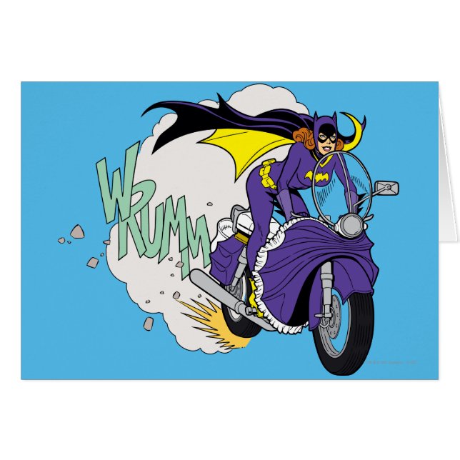 Batgirl Cycle Hälsningskort (Framsidan Horizontal)