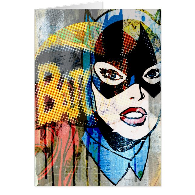 Batgirl Head Hälsningskort (Framsidan)