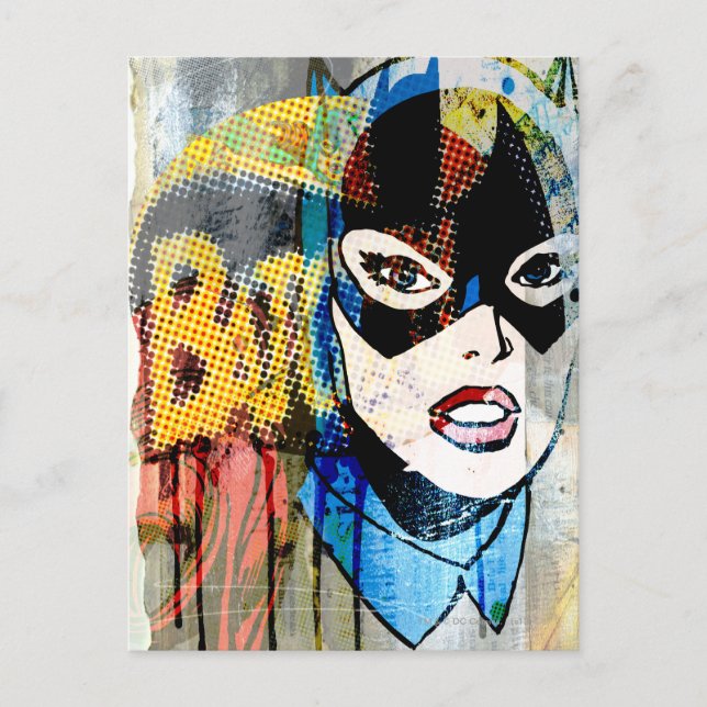 Batgirl Head Vykort (Framsida)