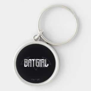Batgirl Hi-Tech Namn Graphic Rund Silverfärgad Nyckelring