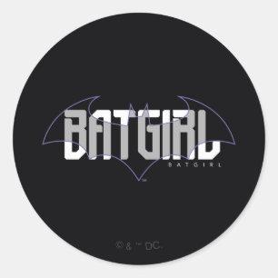 Batgirl Hi-Tech Namn Graphic Runt Klistermärke