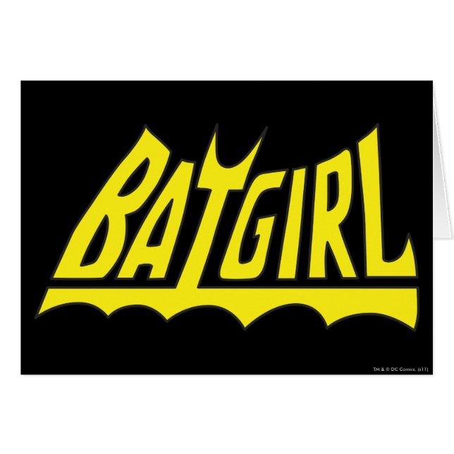 Batgirl-Logotyp Hälsningskort (Framsidan Horizontal)
