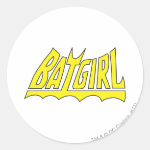 Batgirl-Logotyp Runt Klistermärke
