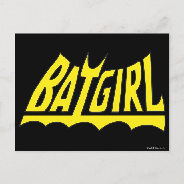 Batgirl-Logotyp Vykort (Framsida)