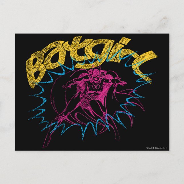 Batgirl Power Vykort (Framsida)