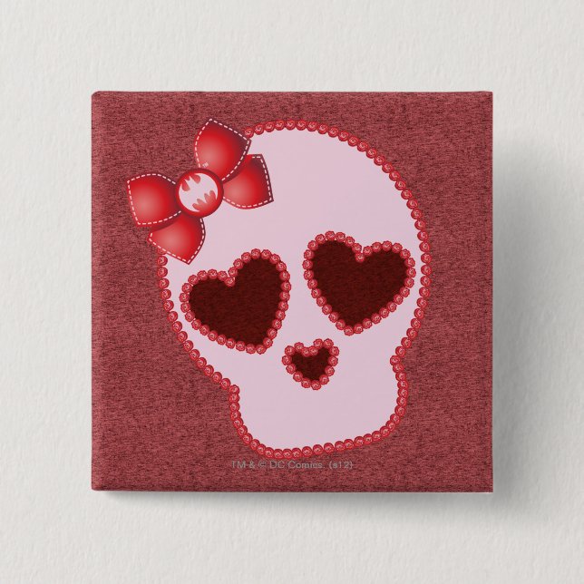 Batgirl Skull med ben Knapp (Framsida)