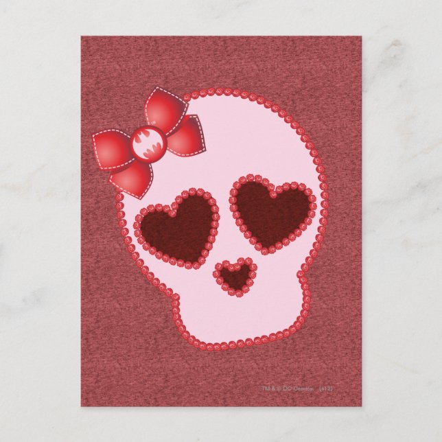 Batgirl Skull med ben Vykort (Framsida)