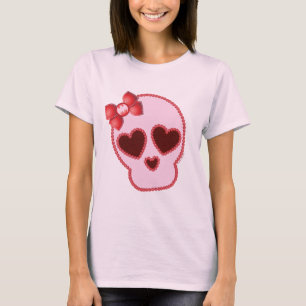 Batgirl Skull With Bow T Shirt
