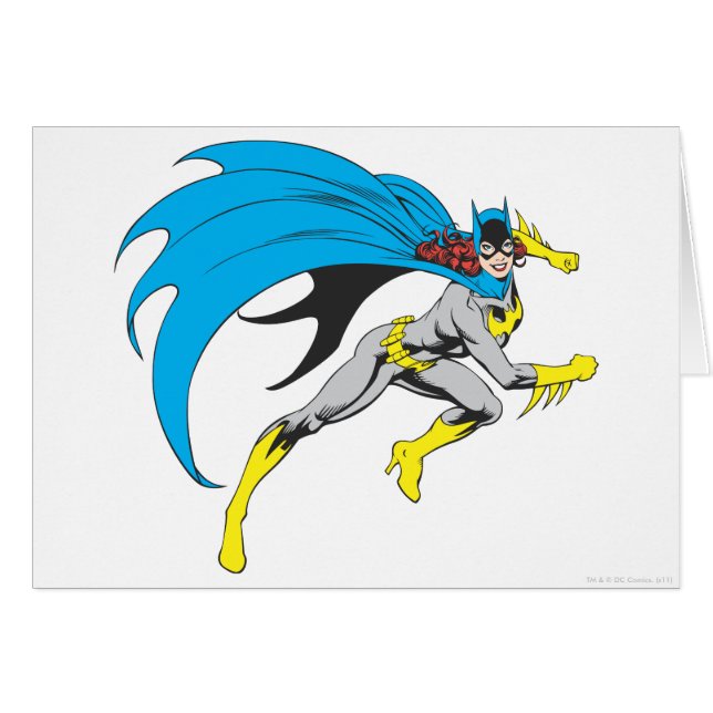 Batgirl Springa Hälsningskort (Framsidan Horizontal)