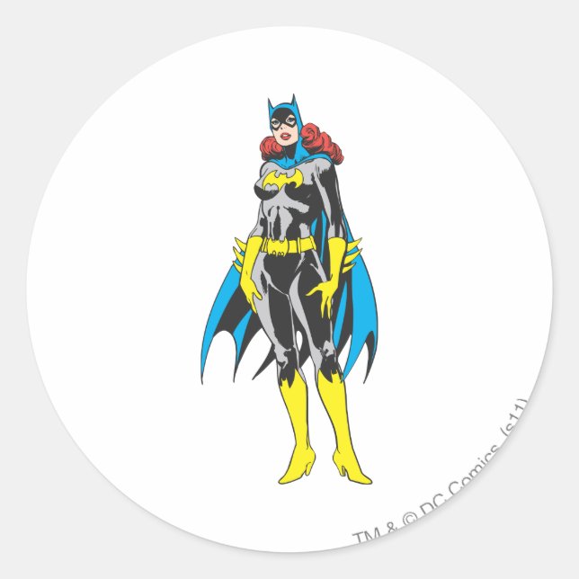 Batgirl Stands Runt Klistermärke (Framsida)