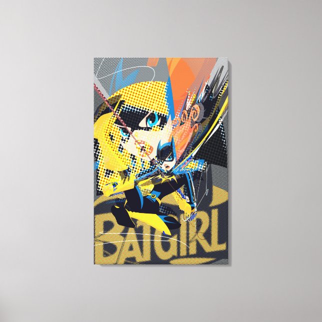 Batgirl Swinging Kick Canvastryck (Framsida)
