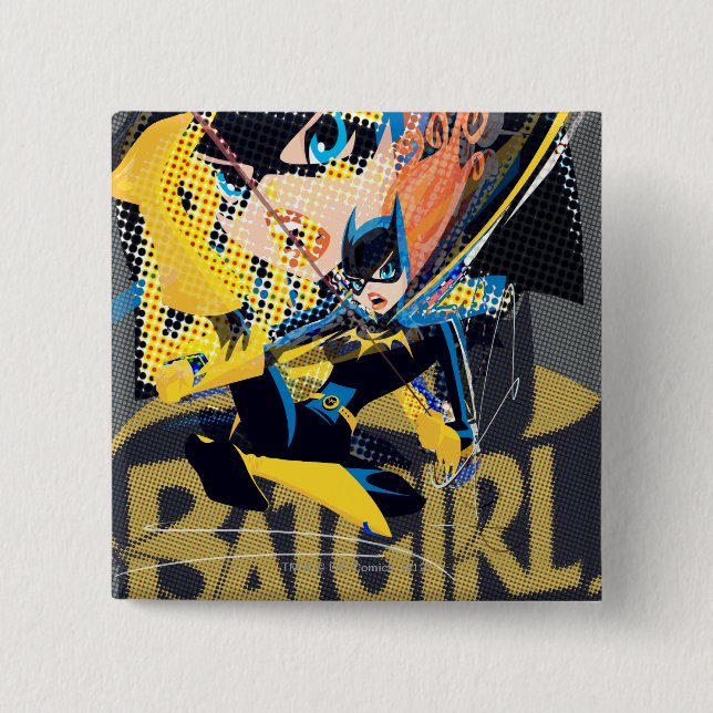 Batgirl Swinging Kick Knapp (Framsida)
