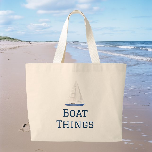 Båtgrejer Båttnamn  Jumbo Tygkasse (Boat Things Tote Bag)