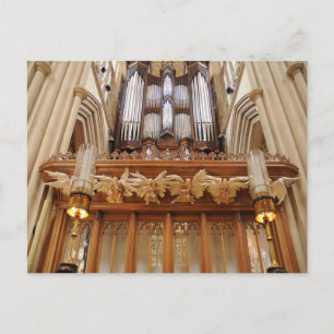 Bath Abbey England Pipe Organ Vykort