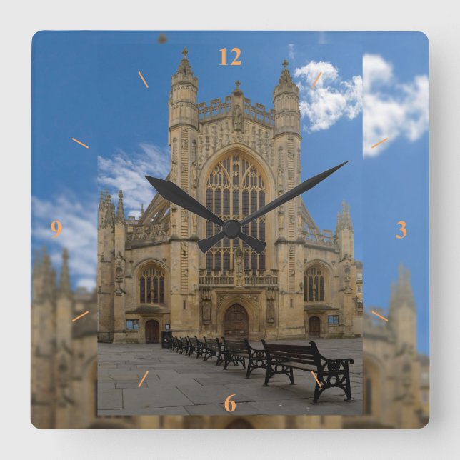 Bath Abbey. Fyrkantig Klocka (Framsida)