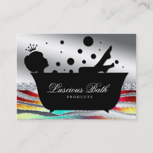 Bath Affärskort Nail Salon Bubbles Bold Visitkort