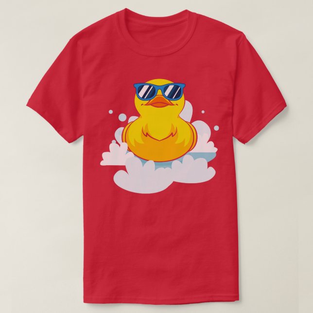 Bath Anka Funny Duckie Coola Bath Leksak Rubber An T Shirt (Design framsida)