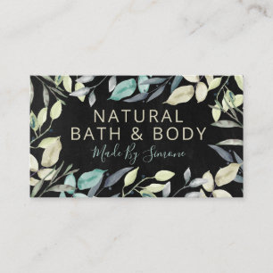 Bath Body Spa - handgjord av Greenery Black Chalkb Visitkort