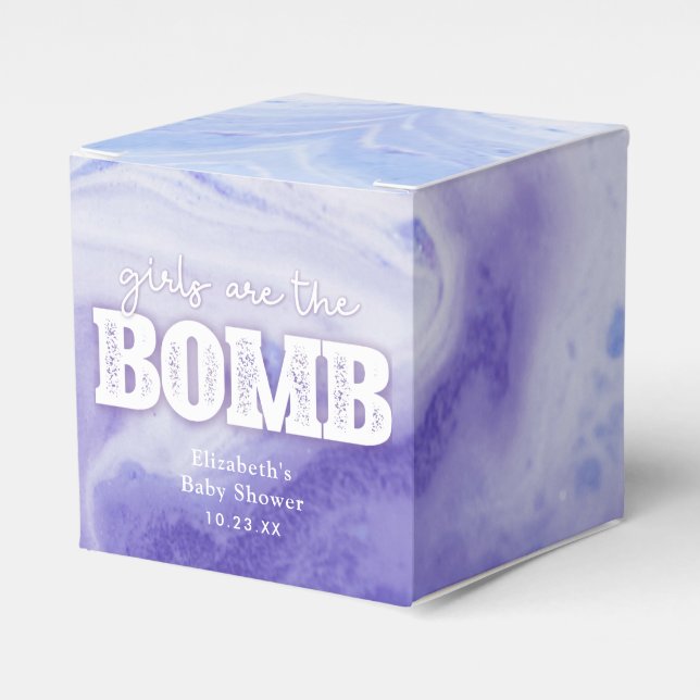 Bath Bomb Baby Shower Presentaskar (Framsidan Sidan)