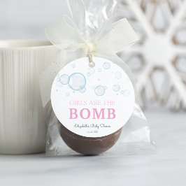 Bath Bomb Baby Shower Rubber Anka Favor tag tag Gåvor Etiketter