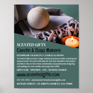Bath Bomb & ljus, ljus och tvålmakare Advert Poster
