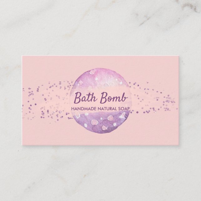 Bath Bomb Natural Soap Spa Sauna Visitkort (Framsida)