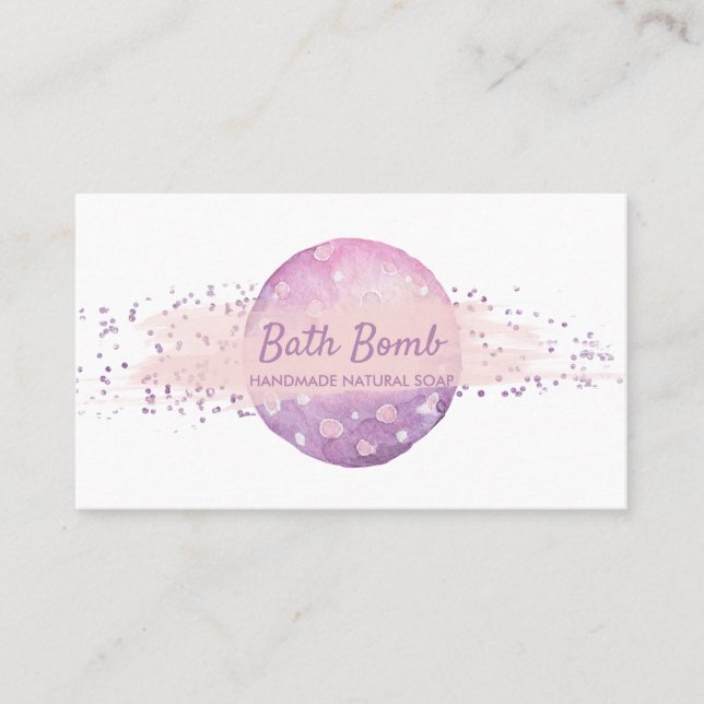 Bath Bomb Natural Soap Spa Visitkort (Framsida)